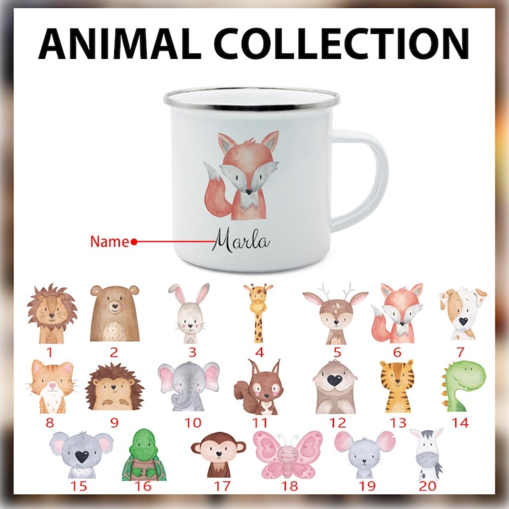 Coffee Equipment With Name - Cangkir Kopi Hewan Kustom dengan Nama,