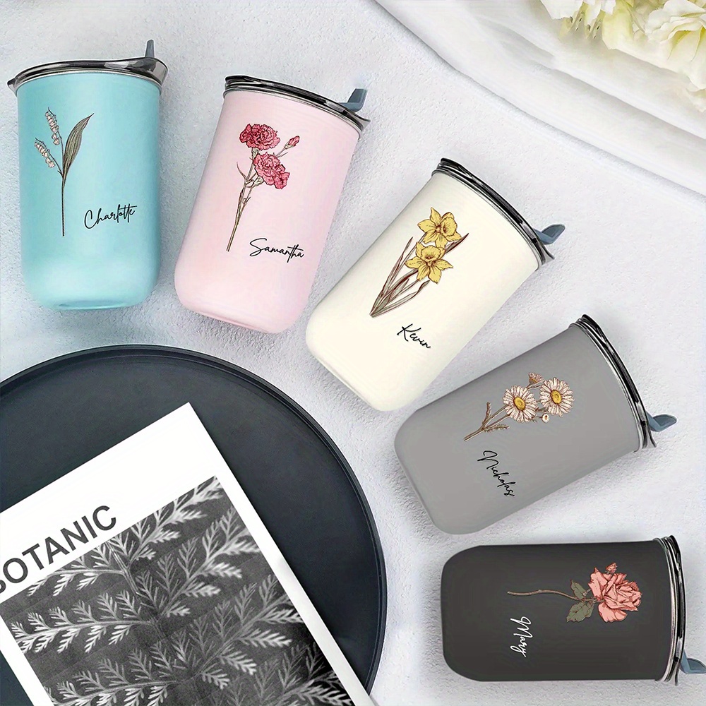 Tumbler Kopi Bunga Kelahiran y - Coffee Equipment With Name ulasan dan harga